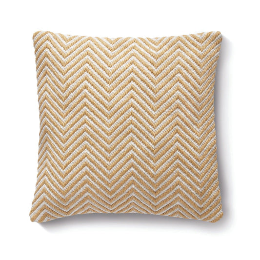 Hug Rug Woven Herringbone Cushion Gold 45X45 Rug