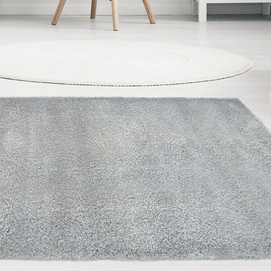 Snug Grey Plain Rug
