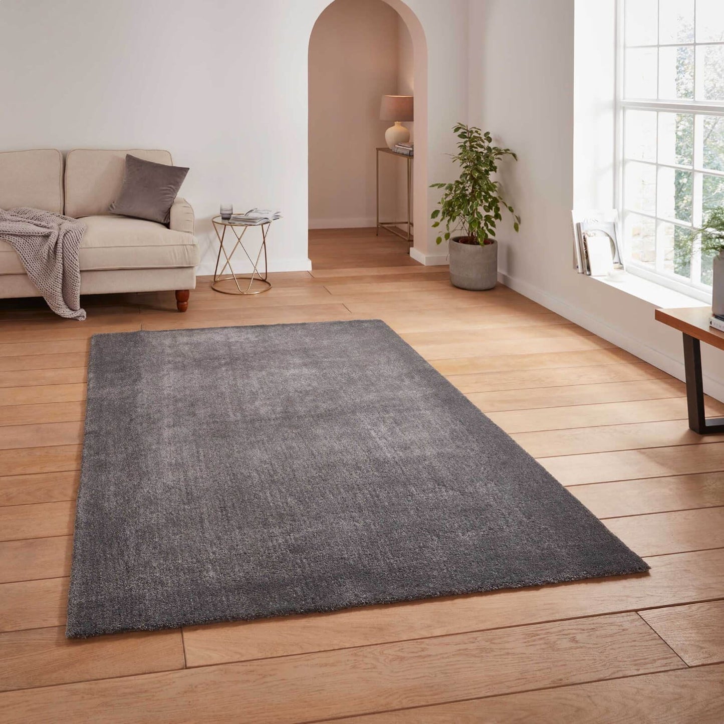 Cove Charcoal Shaggy Rug