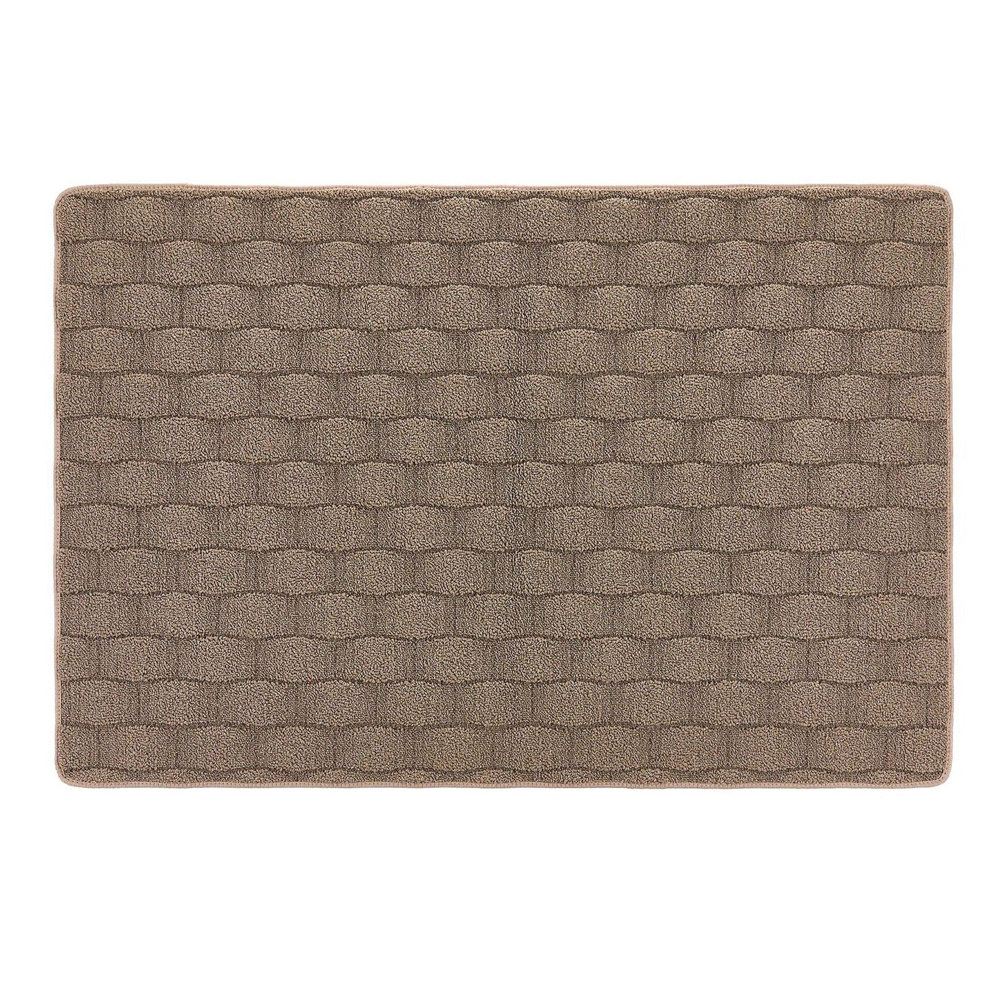 My Mat Sculptured Washable Basketweave Mink Rug