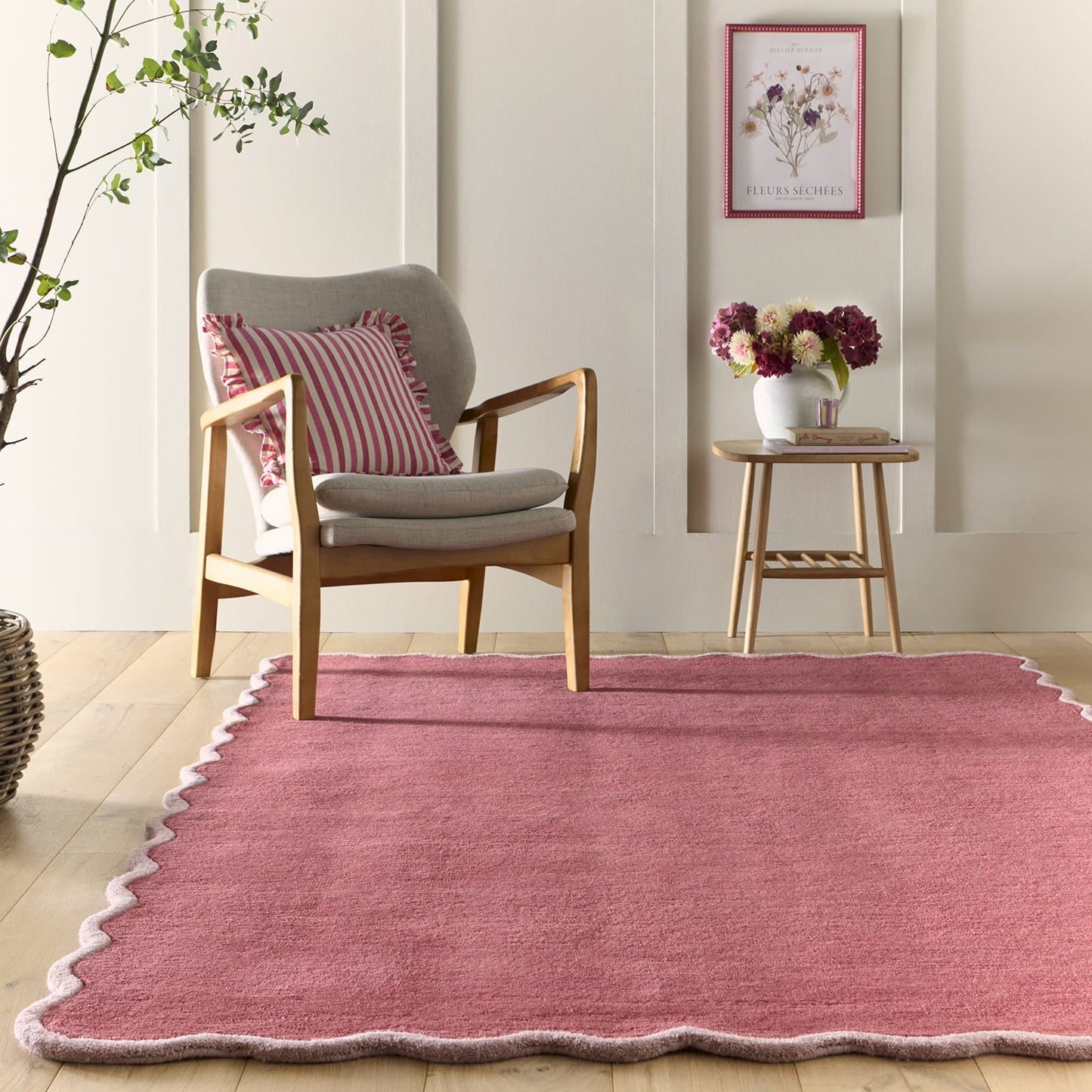 Origins Scalloped Elsie Coral/Lilac Rug