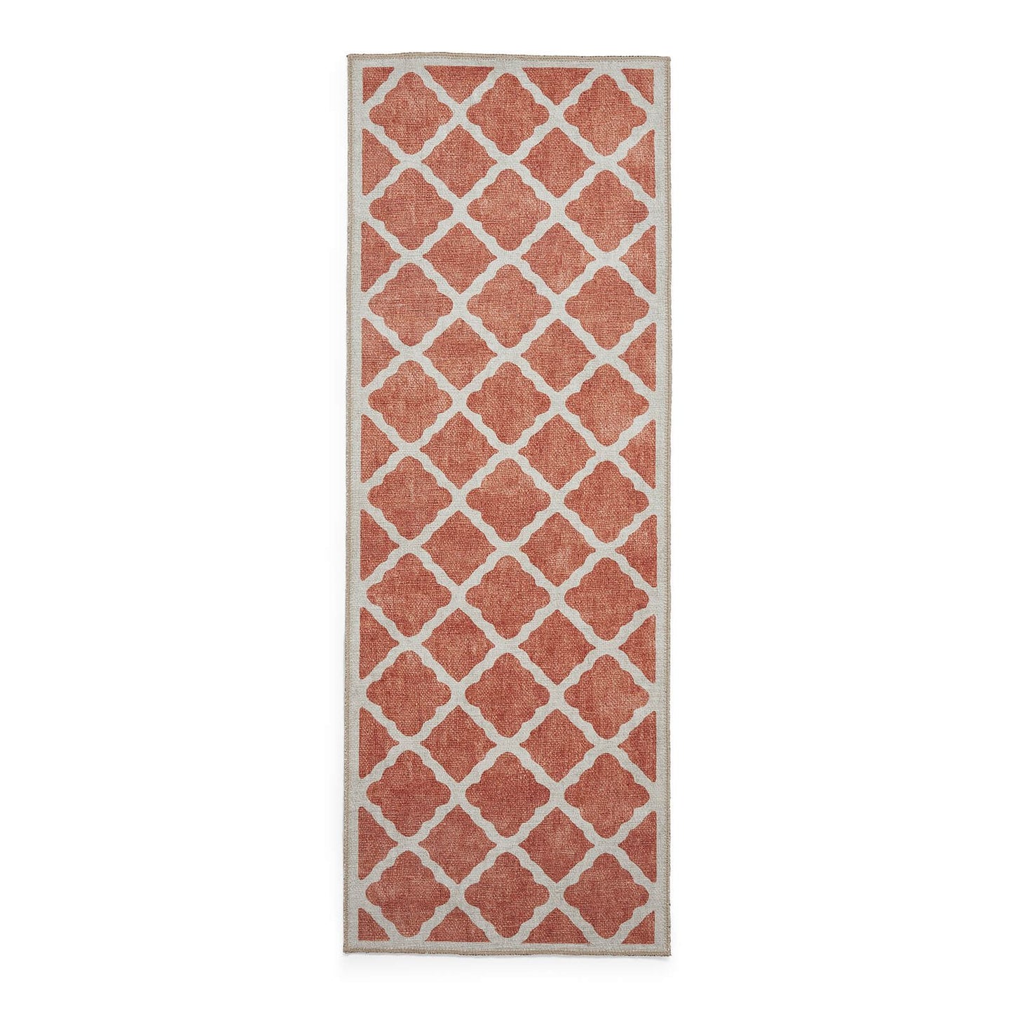 Coral H1063 Orange Modern Washable Rug