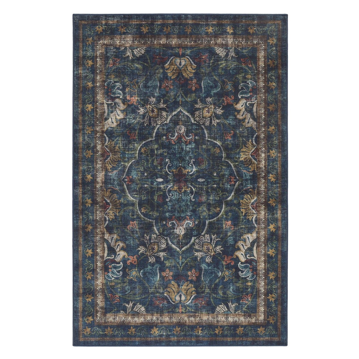 Hug Rug Eco-Washable Midnight Paisley Rug