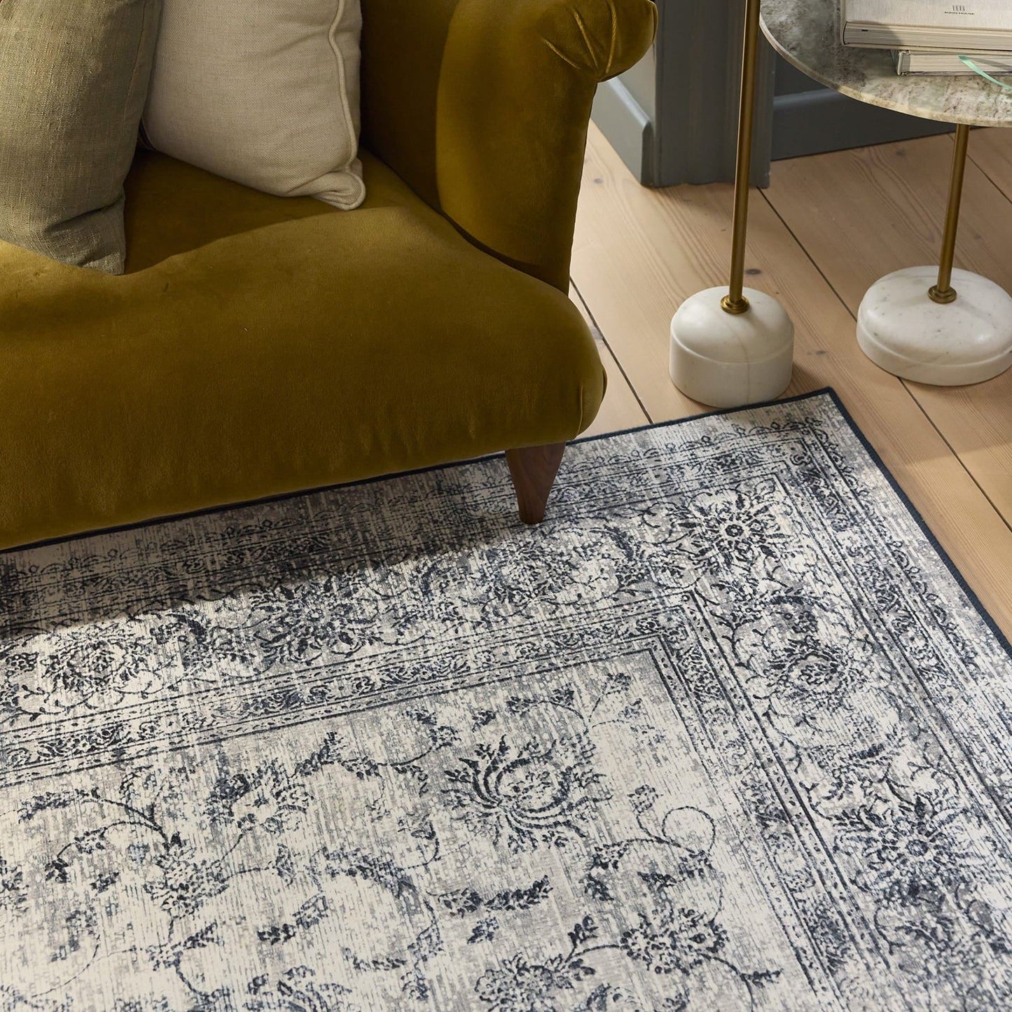 Hug Rug Eco-Washable Vintage Imperial Grey Rug