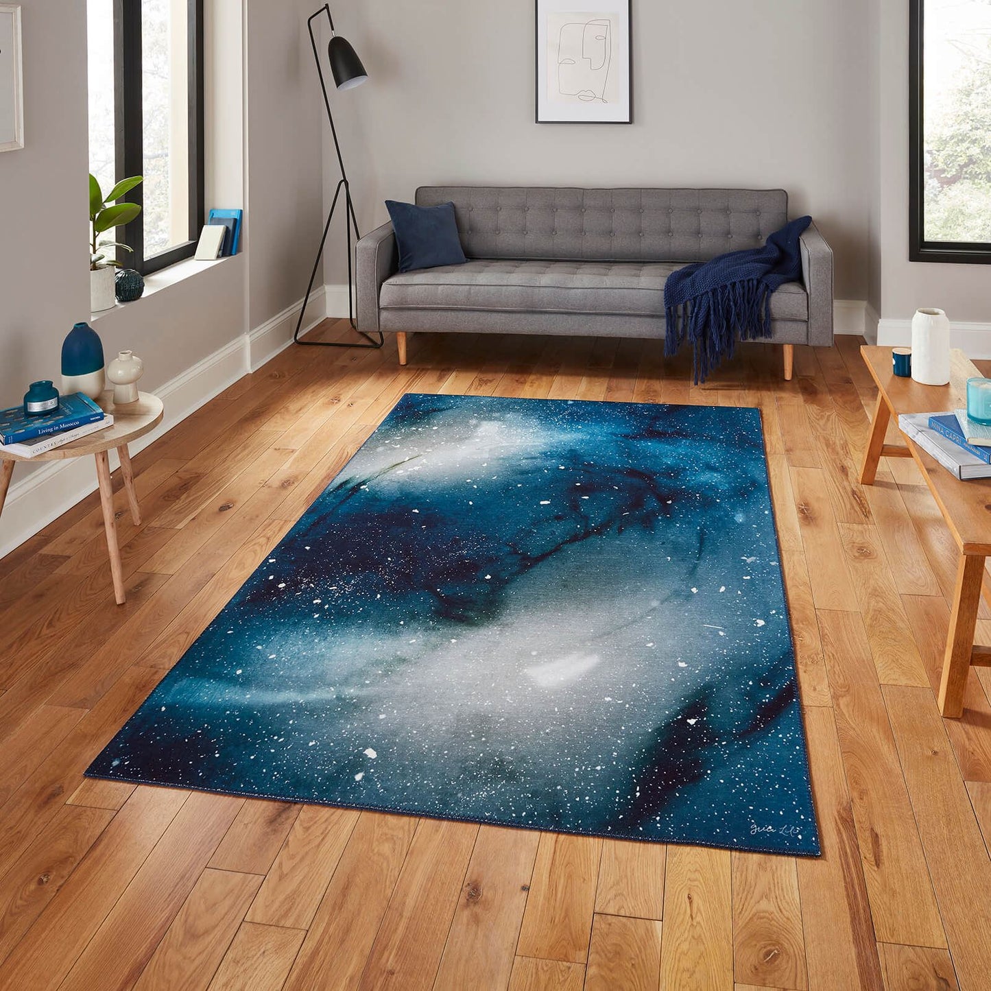 Michelle Collins OS0078 Navy Modern Rug