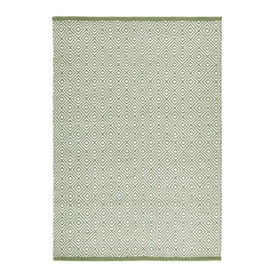 Hug Rug Woven Diamond Rug Dark Green Rug