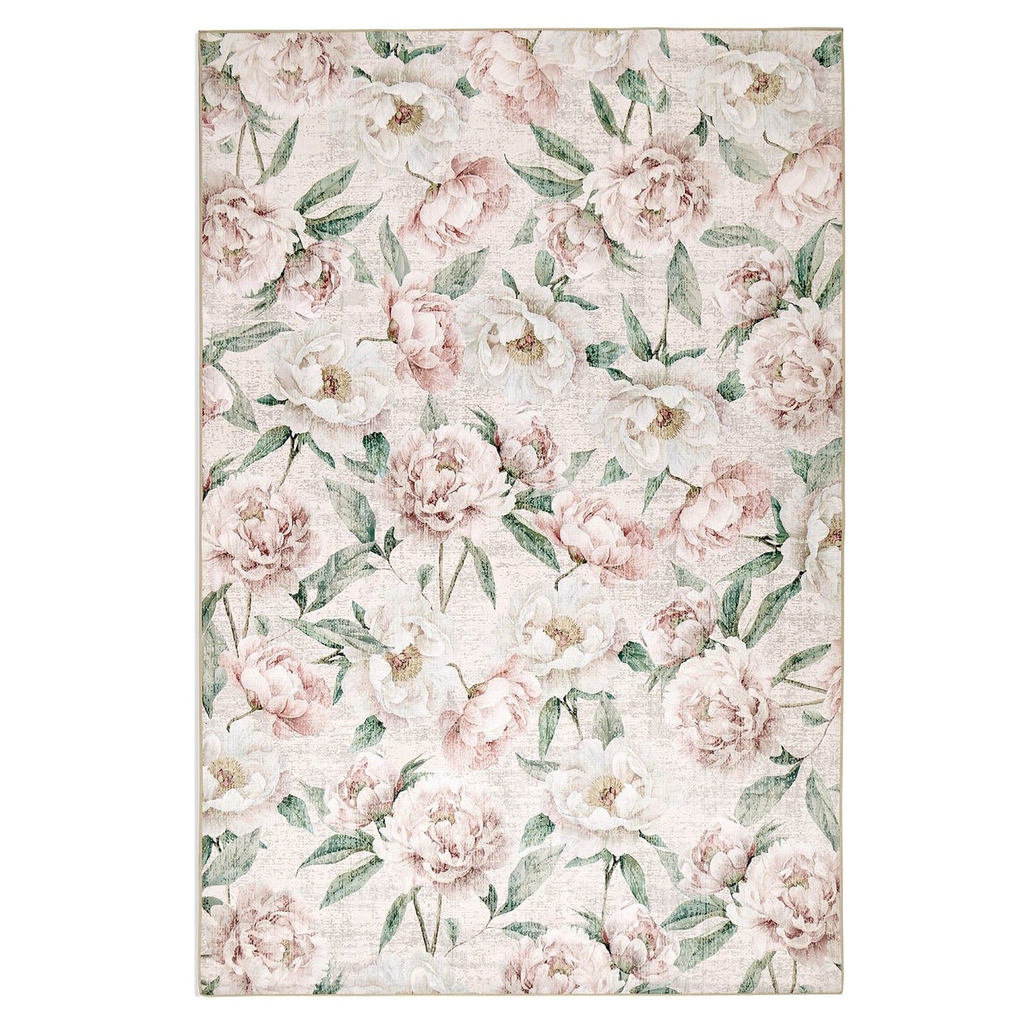 Hug Rug Eco-Washable Blooming Peonies Oyster Pink Rug