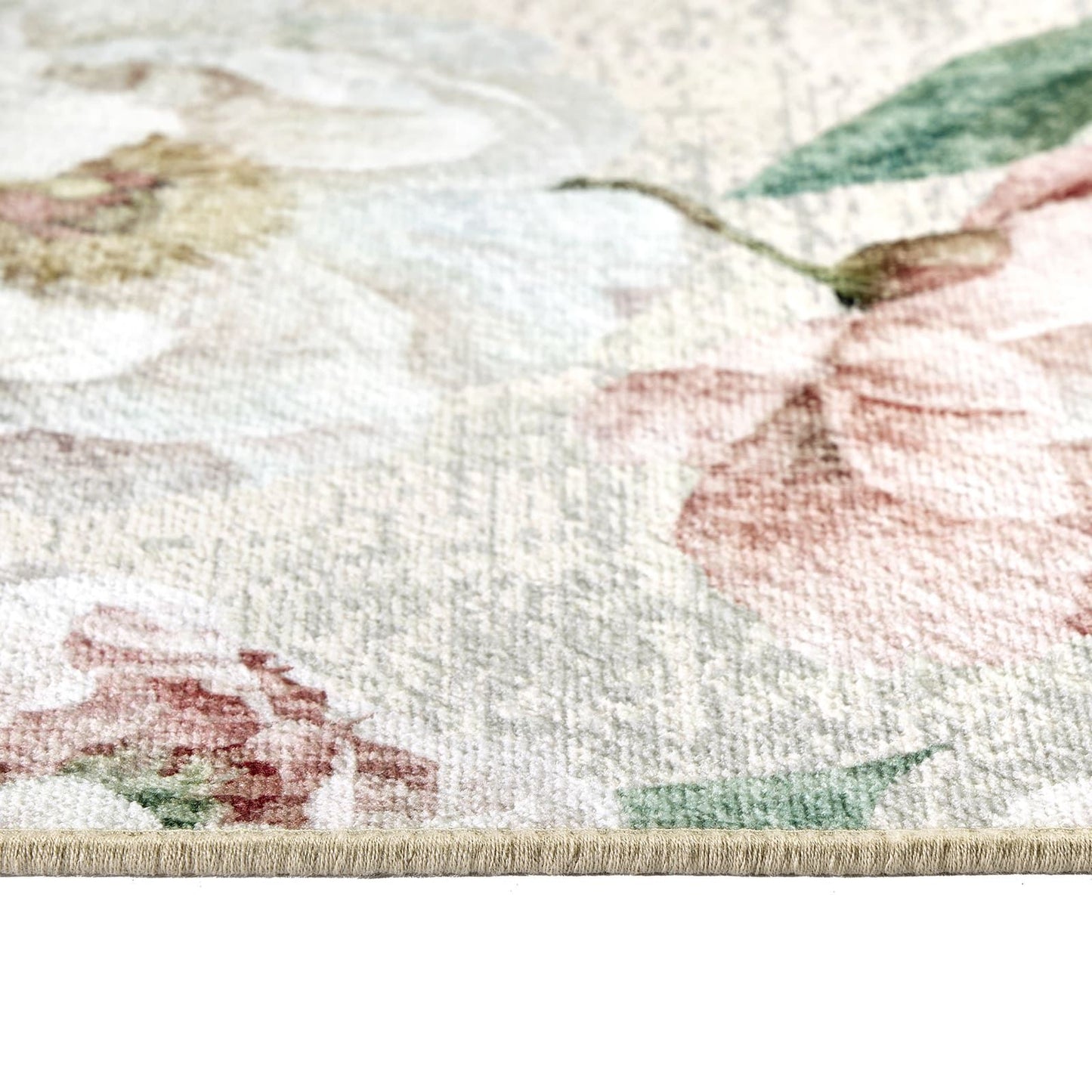 Hug Rug Eco-Washable Blooming Peonies Oyster Pink Rug