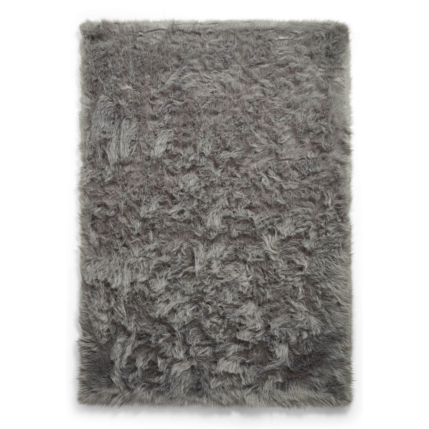 Polar Plush Grey Soft Shaggy Rug - 160 x 220cm (5ft 3" x 7ft 3")