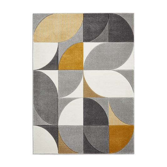 Matrix MT63 Grey/Yellow Modern Rug