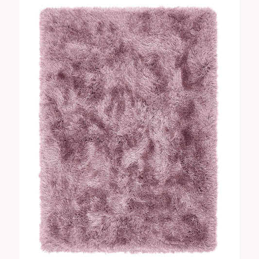 Contemporary Extravagance Plain Supersoft Shaggy Lilac Rugs 60X120Cm