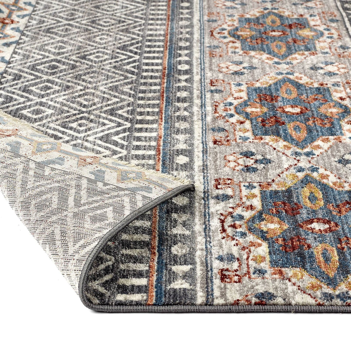 Origins Mandala Stripe Grey 200X300 Rug