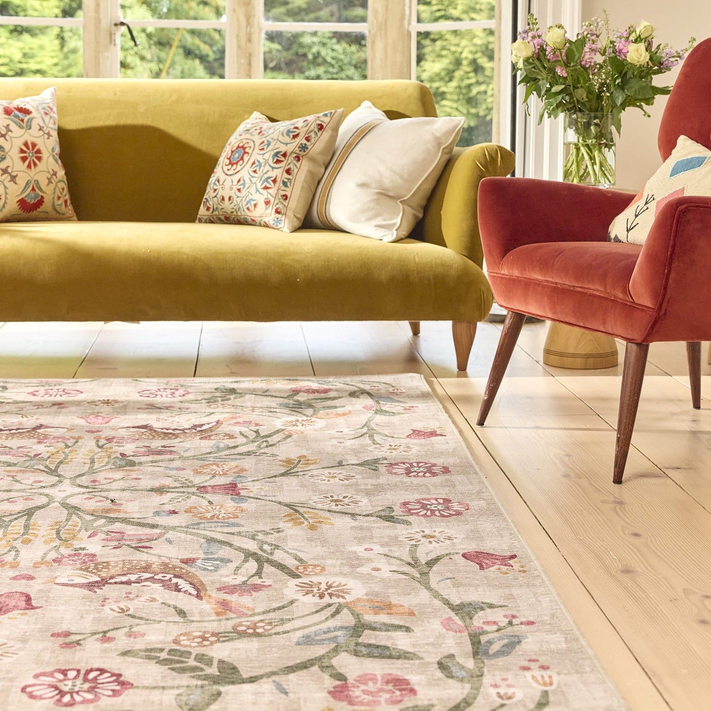 Hug Rug Eco-Washable Heritage Garden Rug