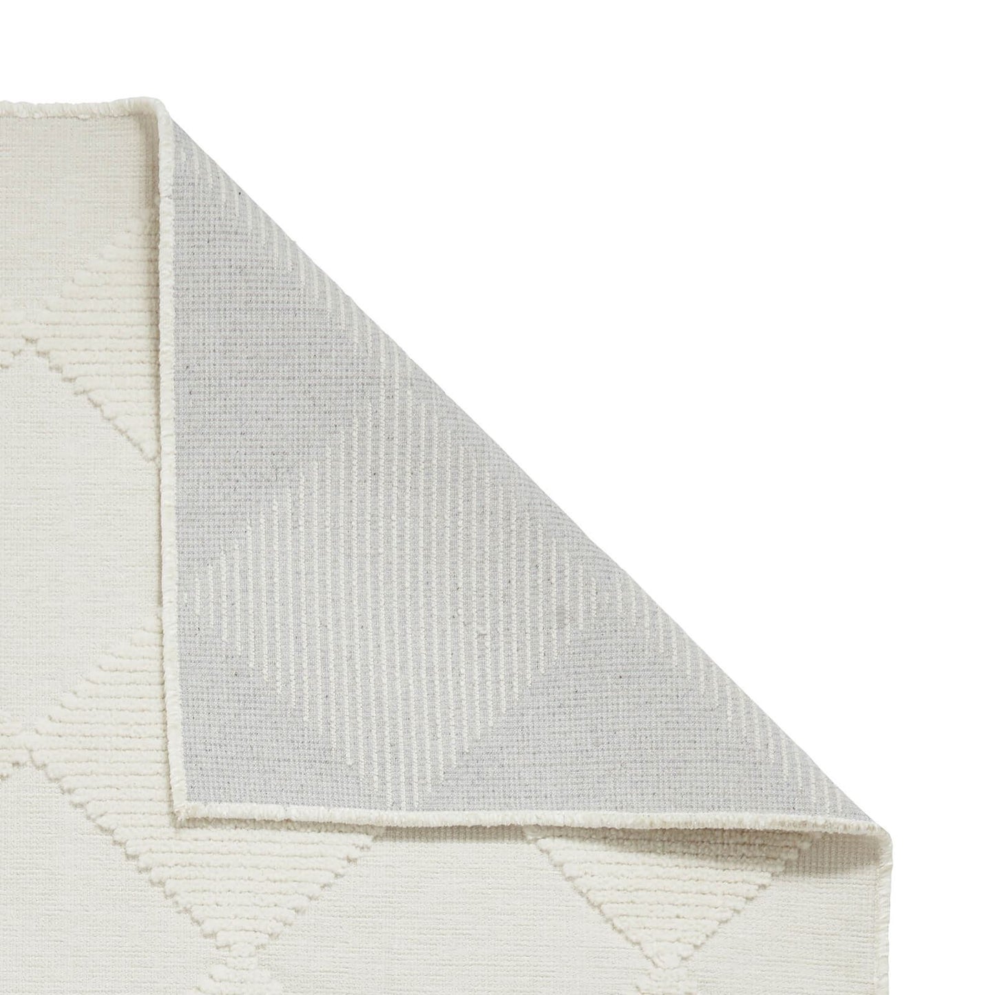 Lyna J0529 Cream/Grey Washable Rug - 200 x 290cm (6ft 6" x 9ft 6")