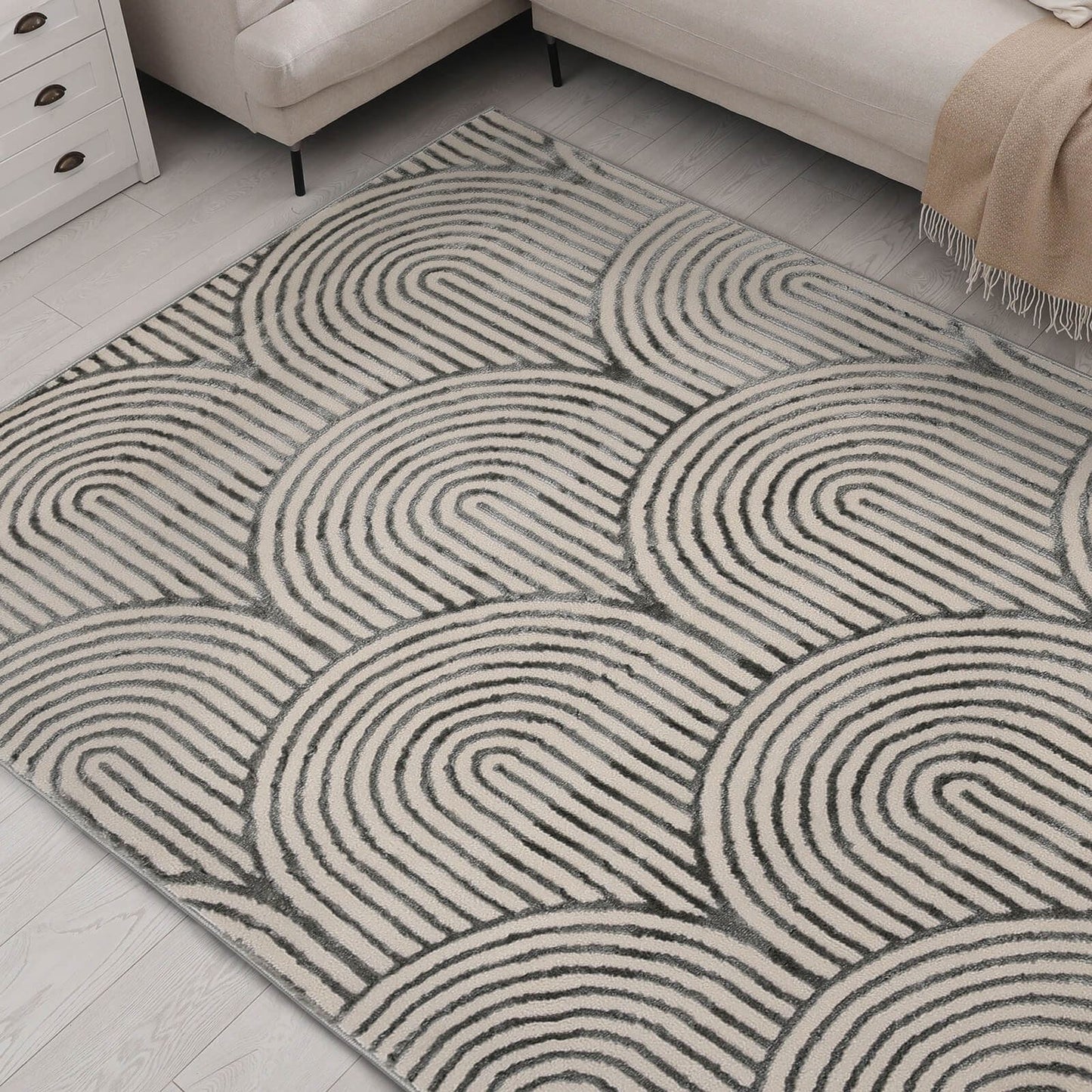 Zoe Arcs Natural Rug