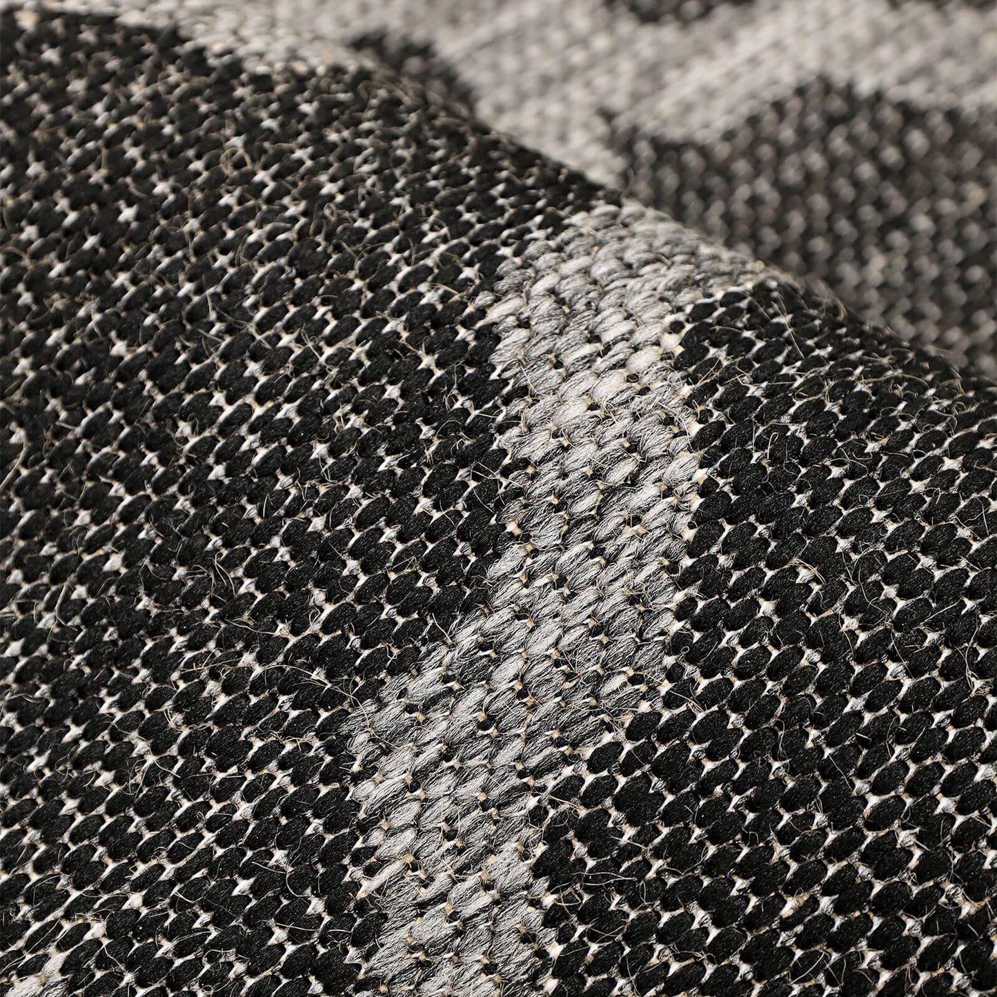 Flatweave Gel Trellis Black Rug