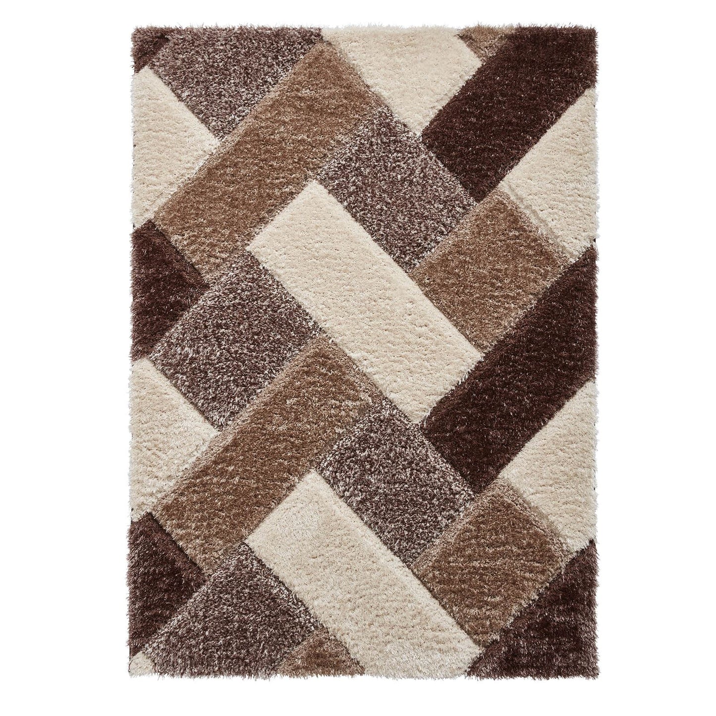 Olympia 2239 Beige/Brown Shaggy Rug