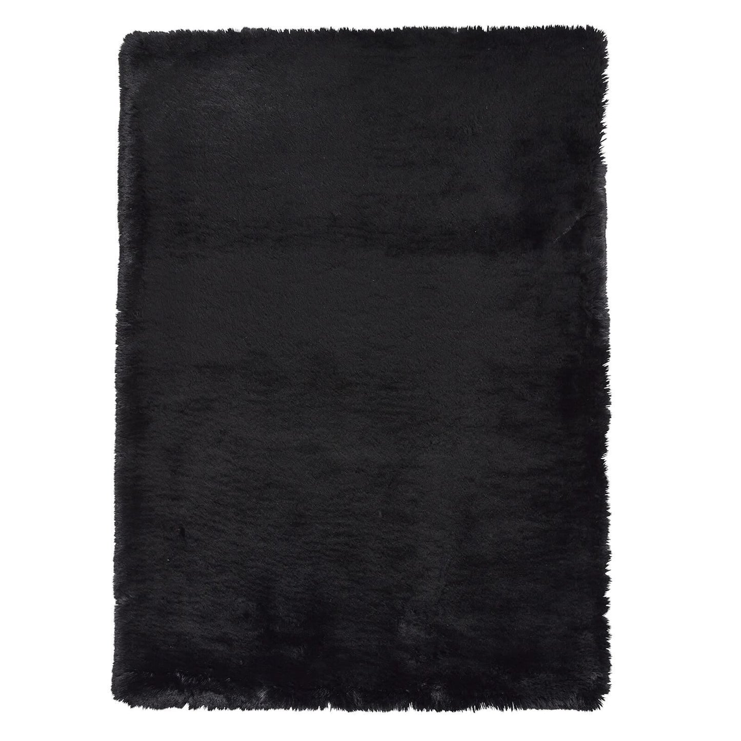 Super Teddy Black Shaggy Rug