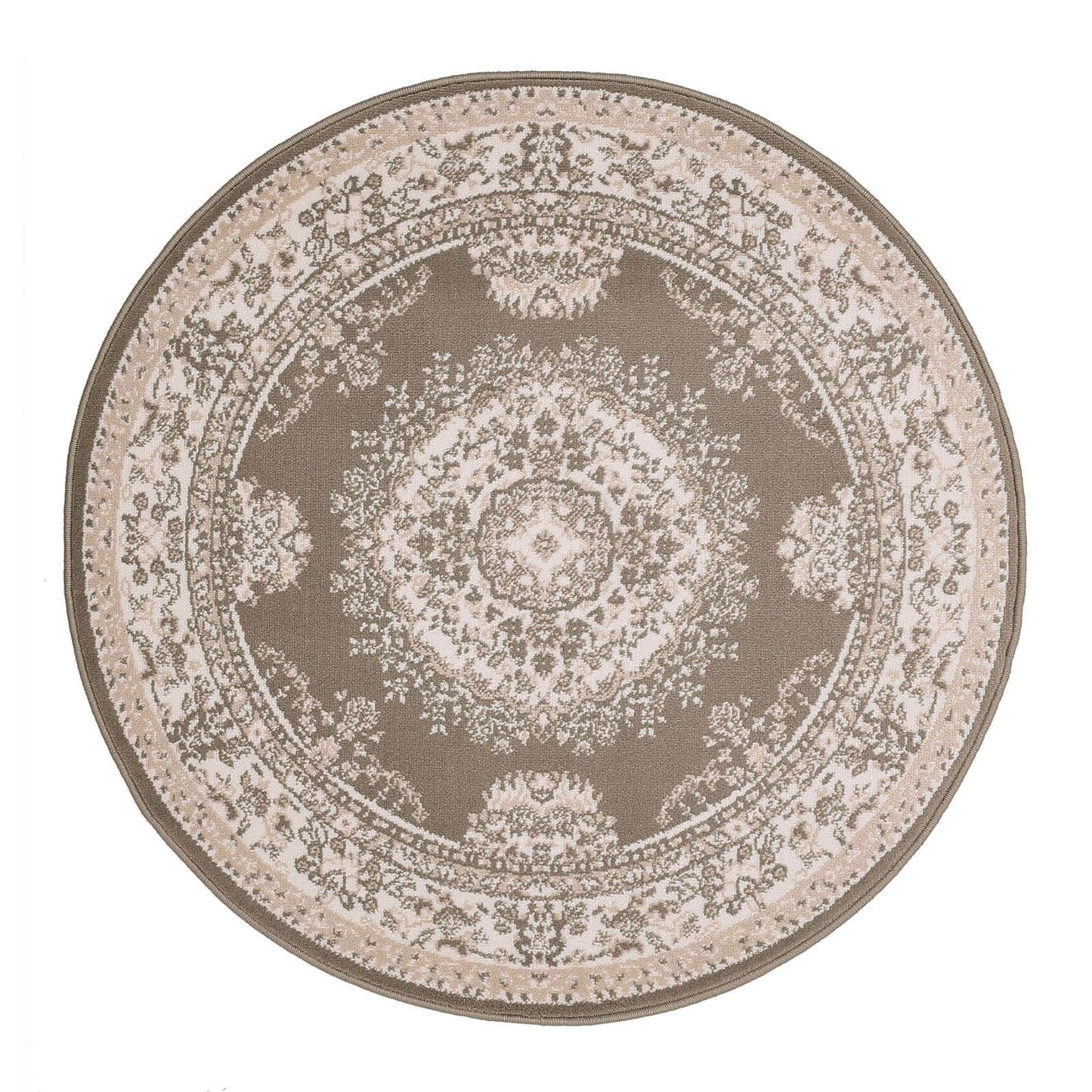 Maestro Taupe Traditional Rug - 120 X 120cm (Circle) (4ft 0" x 4ft 0")