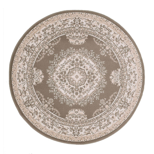 Maestro Taupe Traditional Rug - 120 X 120cm (Circle) (4ft 0" x 4ft 0")