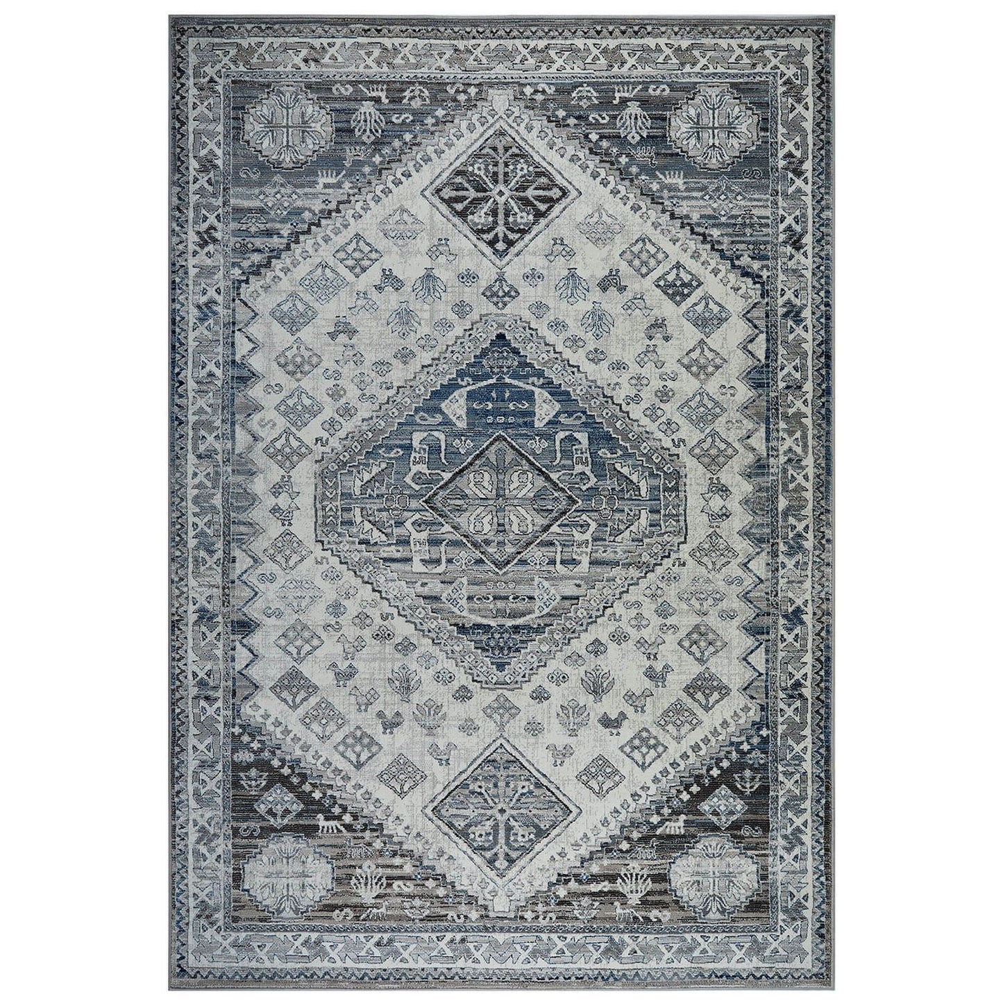 Kendra 2603 H Traditional Grey Rug - 200 X 285cm (6ft 5" x 9ft 3")