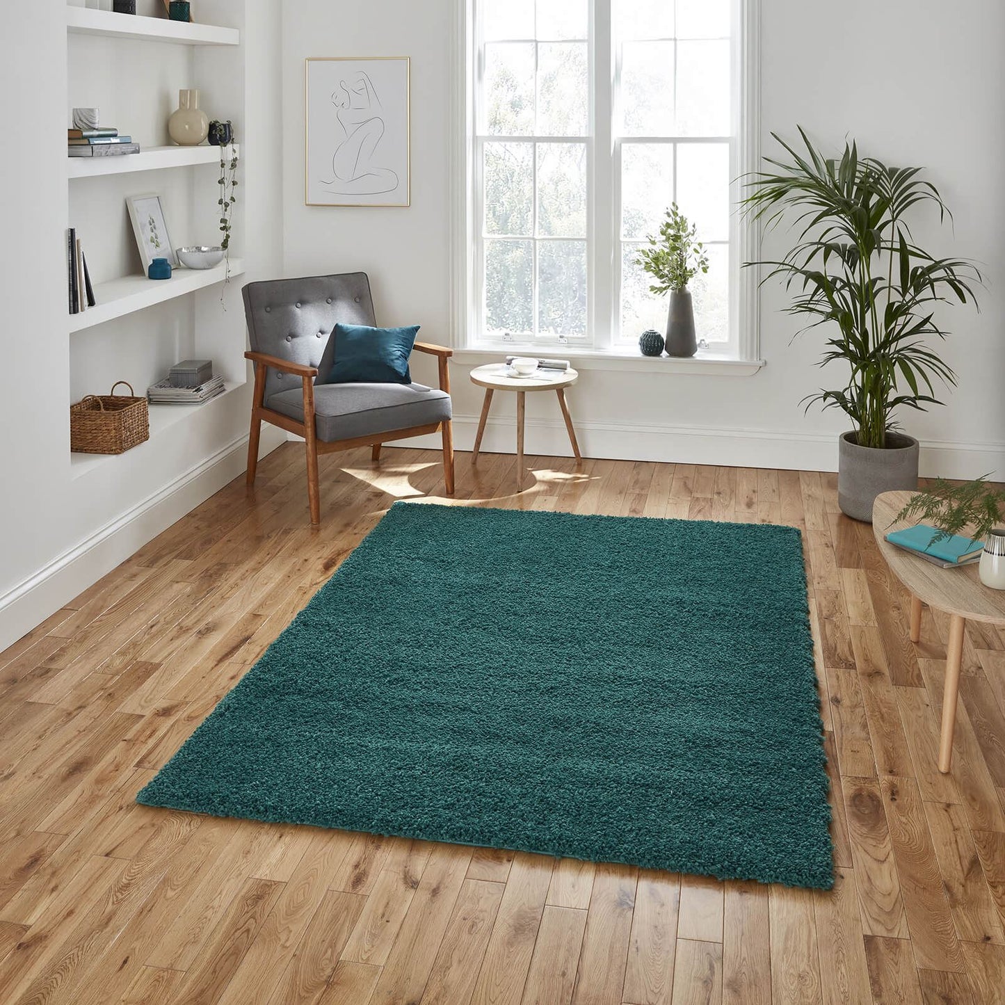 Sierra 9000 Jewel Green Shaggy Rug