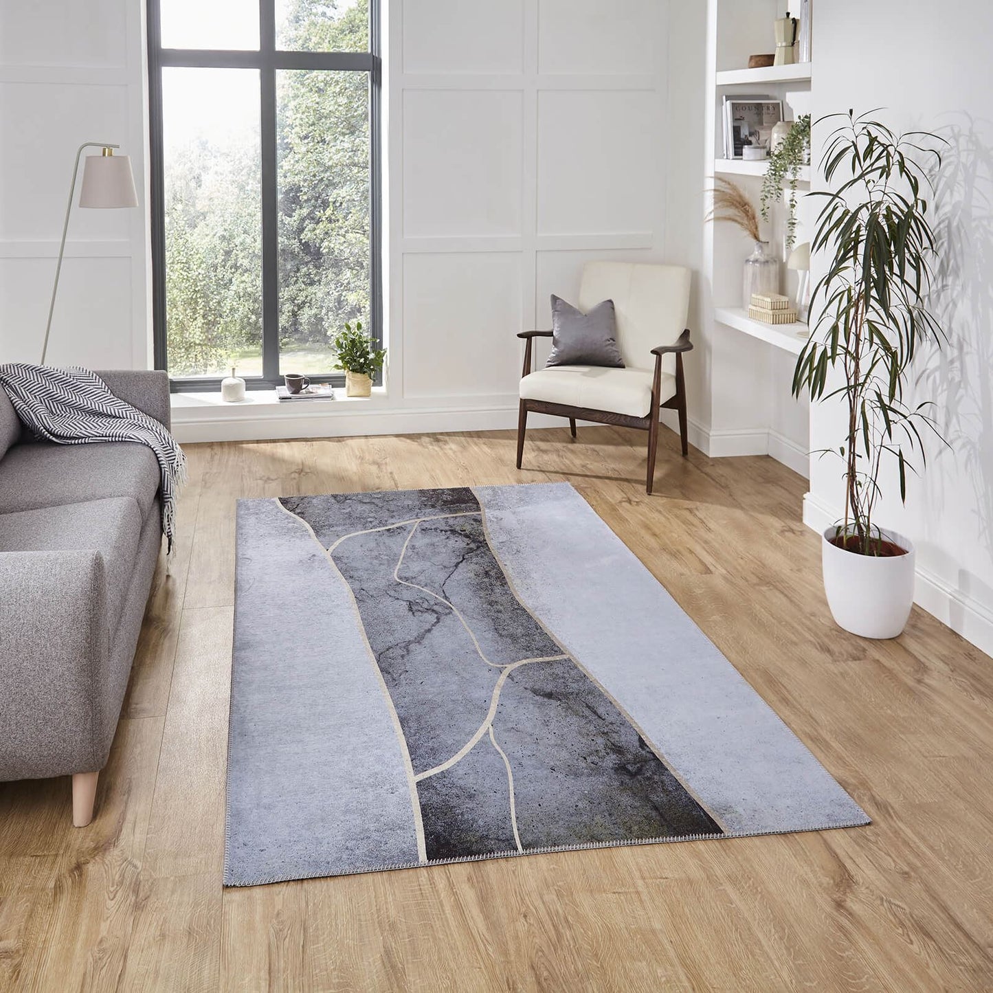 Force K7280 Grey/Gold Modern Rug