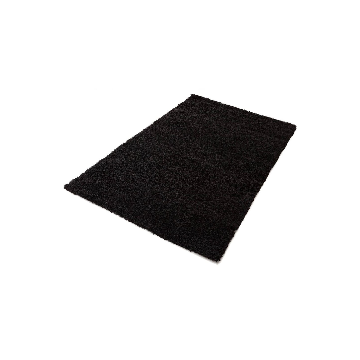 Jazz Shaggy Black Plain Rug