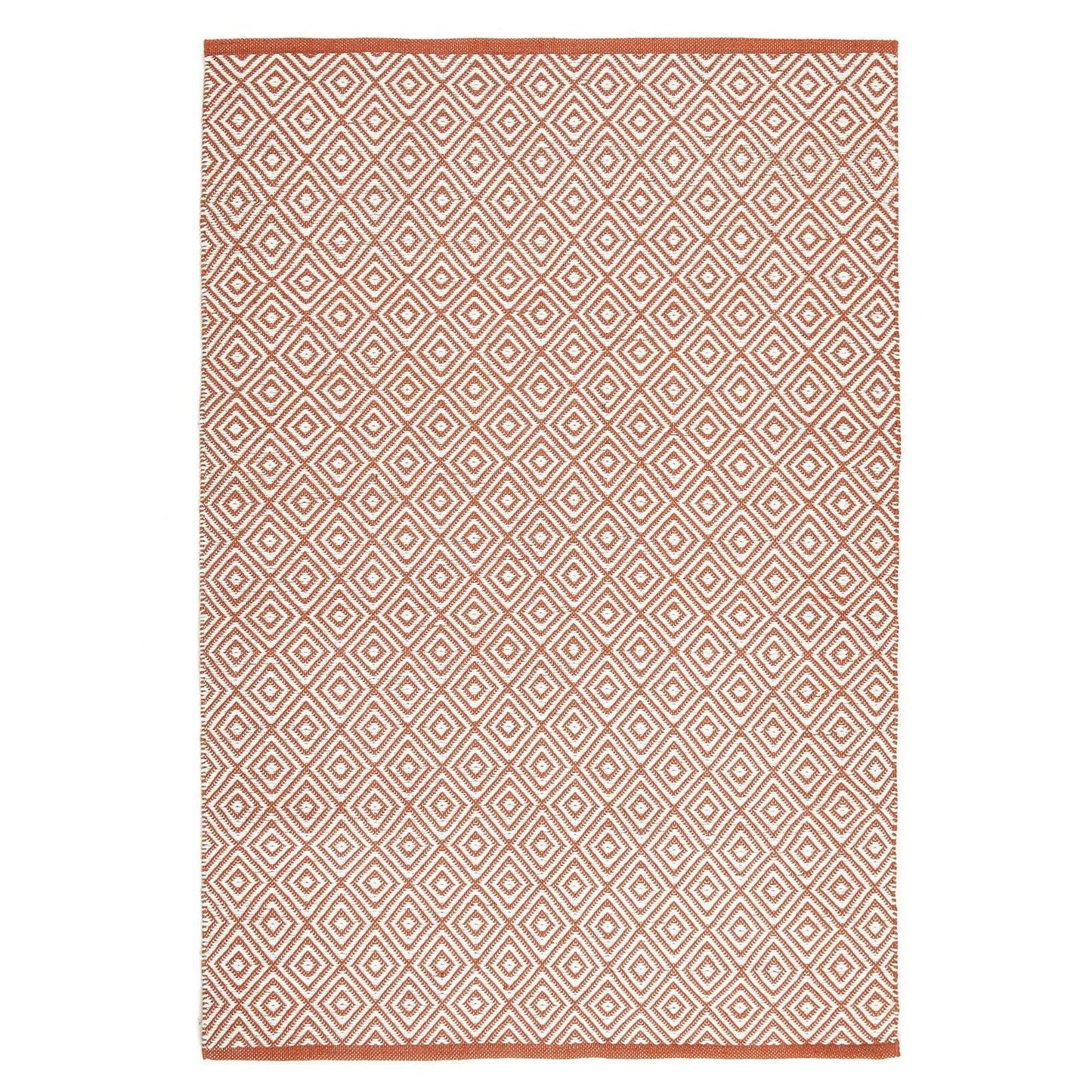 Hug Rug Woven Diamond Rug Rust Rug