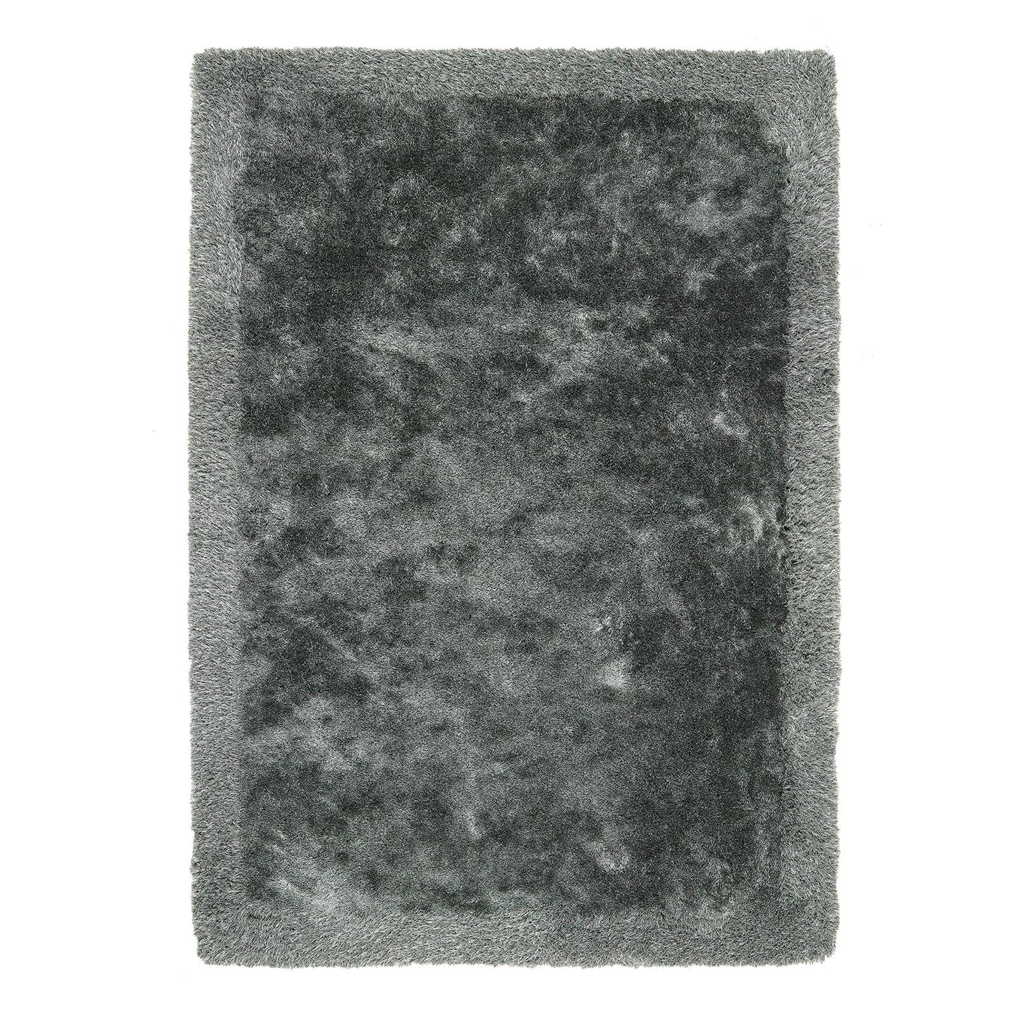 Origins Shimmer Shaggy Border Charcoal Rug