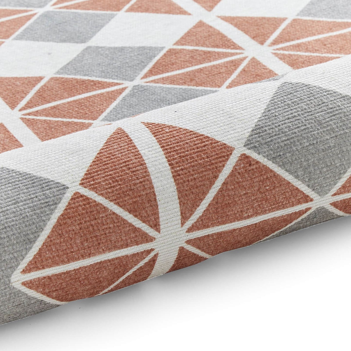 Victoria H1184 Grey/Orange Washable Rug - 75 x 230cm Hall Runner