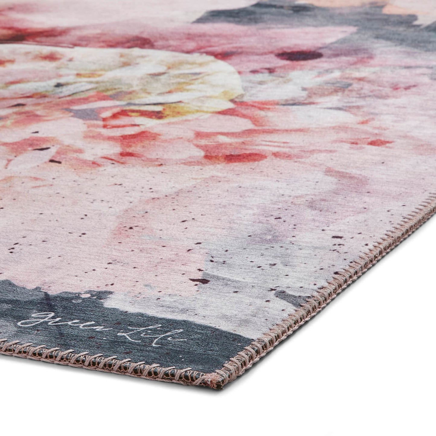 Michelle Collins FLOO24 Rose/Black Modern Rug