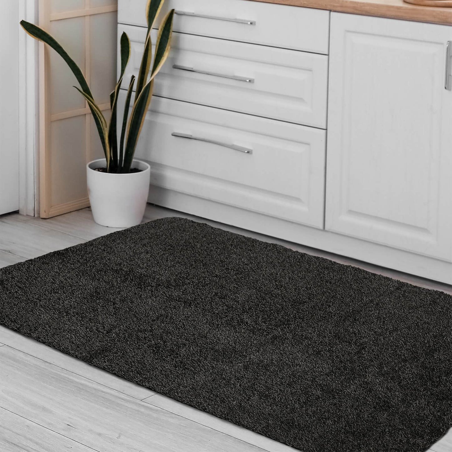 Dirtbuster Anthracite Plain Rug