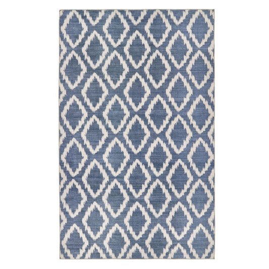 Washable Como Blue Modern Rugs