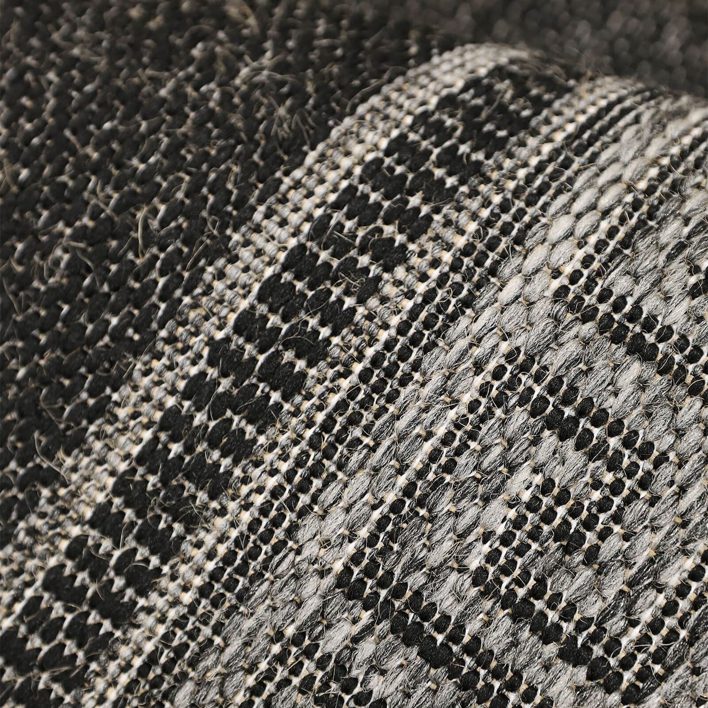 Flatweave Gel Greek Key New Black Rug