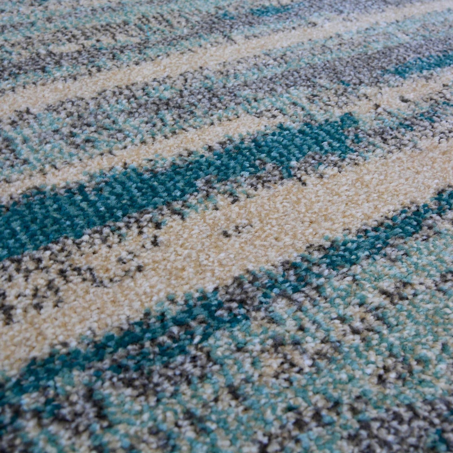 Villa Watercolour Stripe Duck Egg Rug