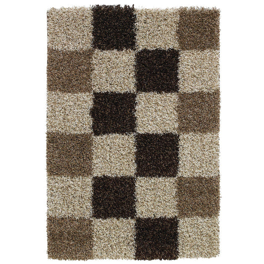 Vista 2247 Check Shaggy Rug