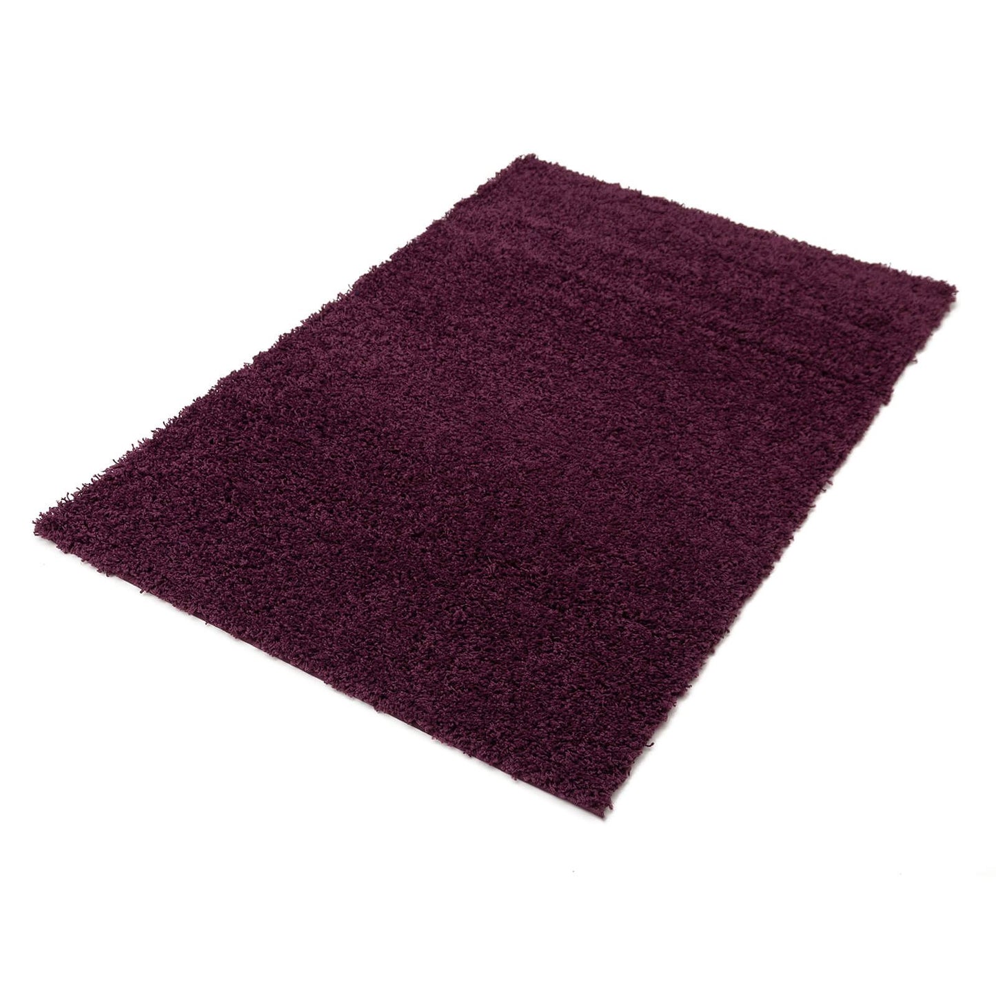 Jazz Shaggy Plum Plain Rug - 200 X 290cm (6ft 5" x 9ft 5")