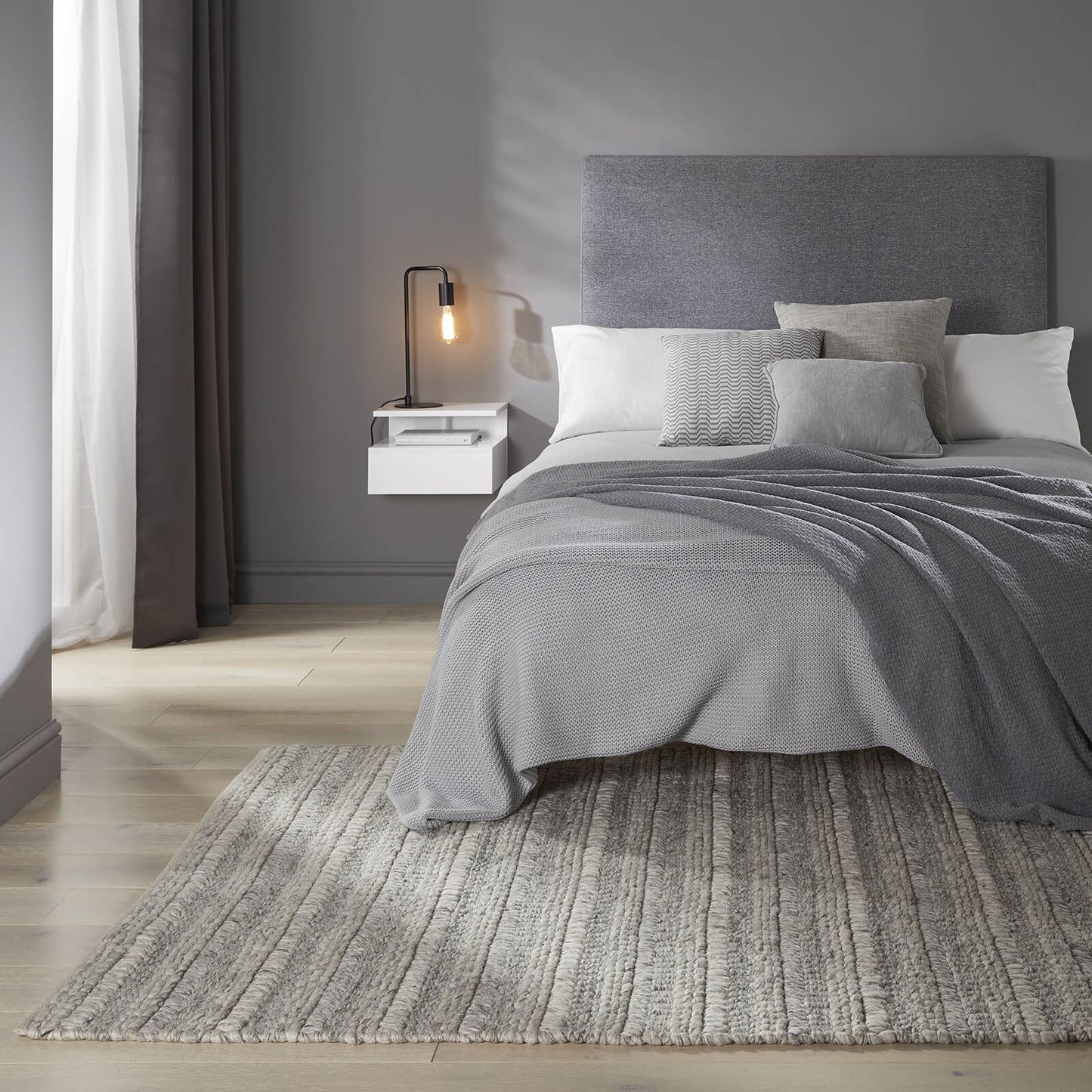 Savannah Grey Textured Rug