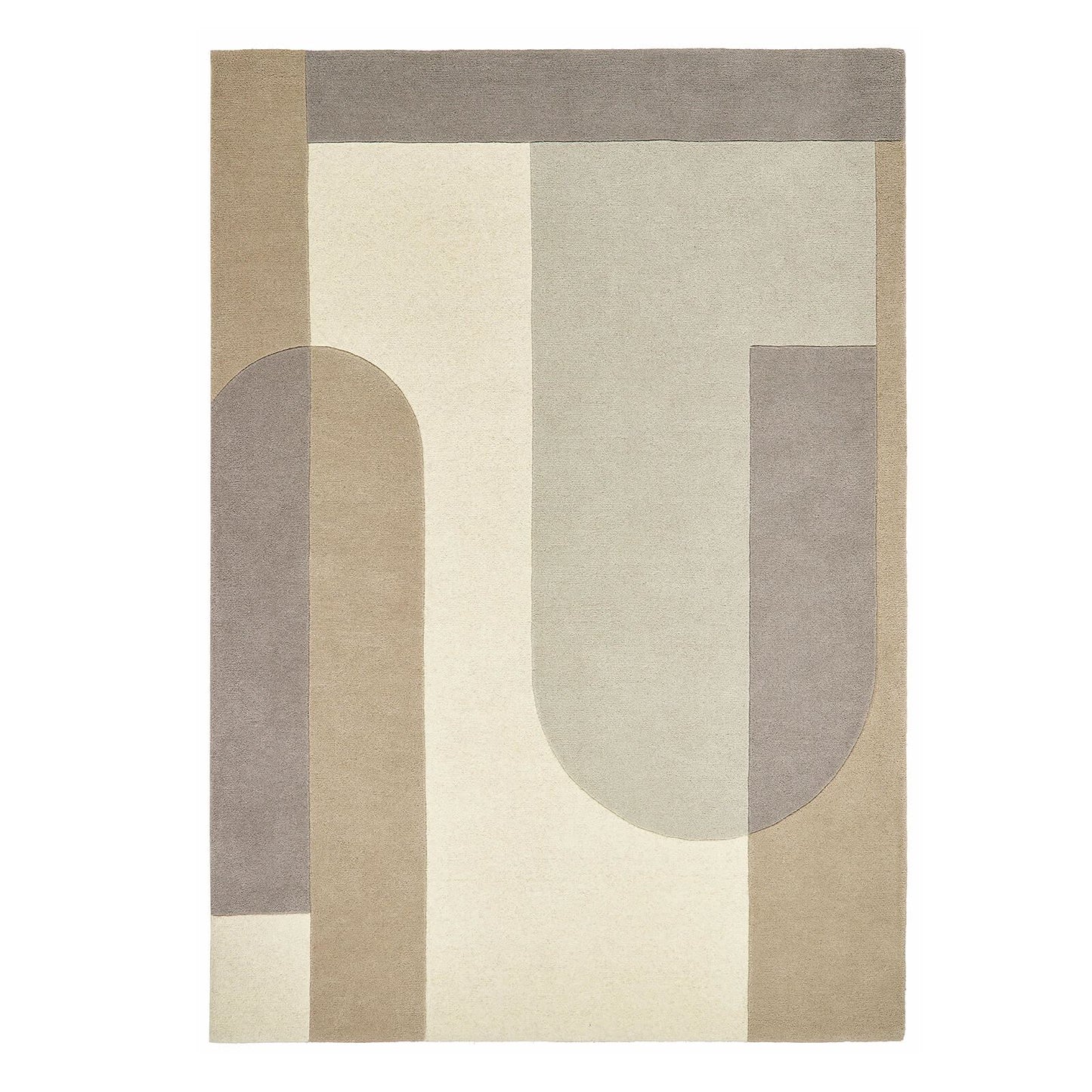 Bevel Cream Grey Plain Rugs