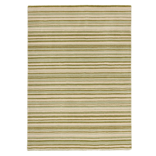 Origins Fine Stripes Green Rug - 80 x 150cm (2ft 6" x 5ft 0")