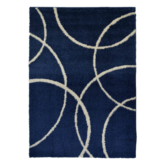 Snug Navy Bubbles Rug