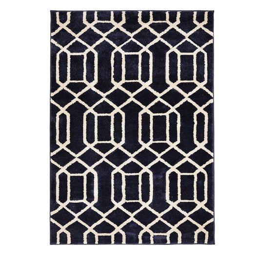 Newport Navy Lattice Rug