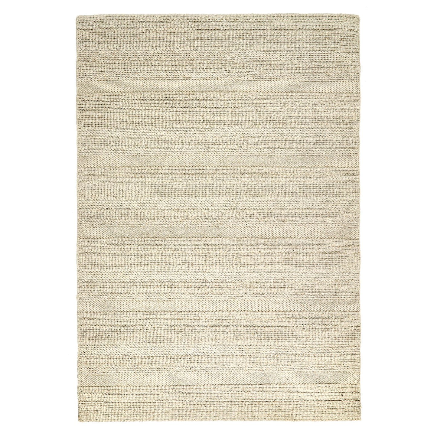 Chunky Knit Cream Plain Rugs