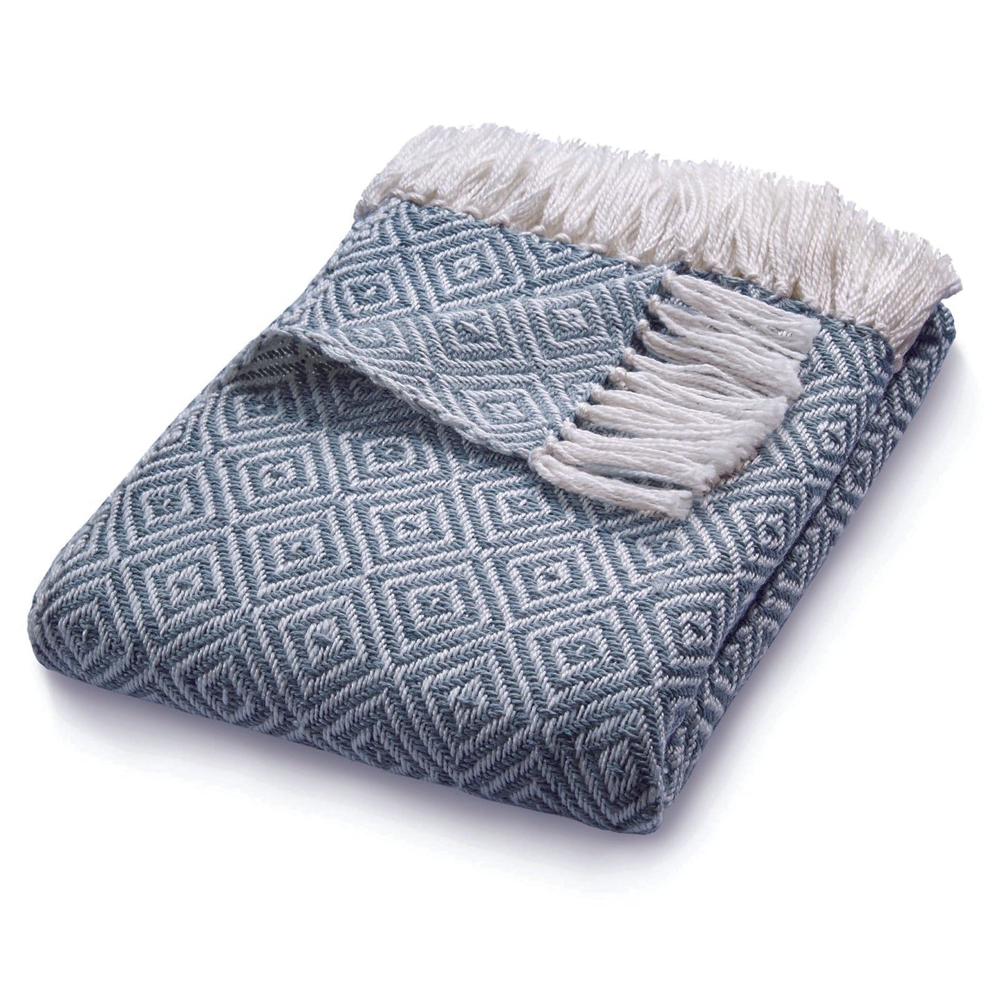 Hug Rug Woven Diamond Throw Denim Blue 130X180 Rug