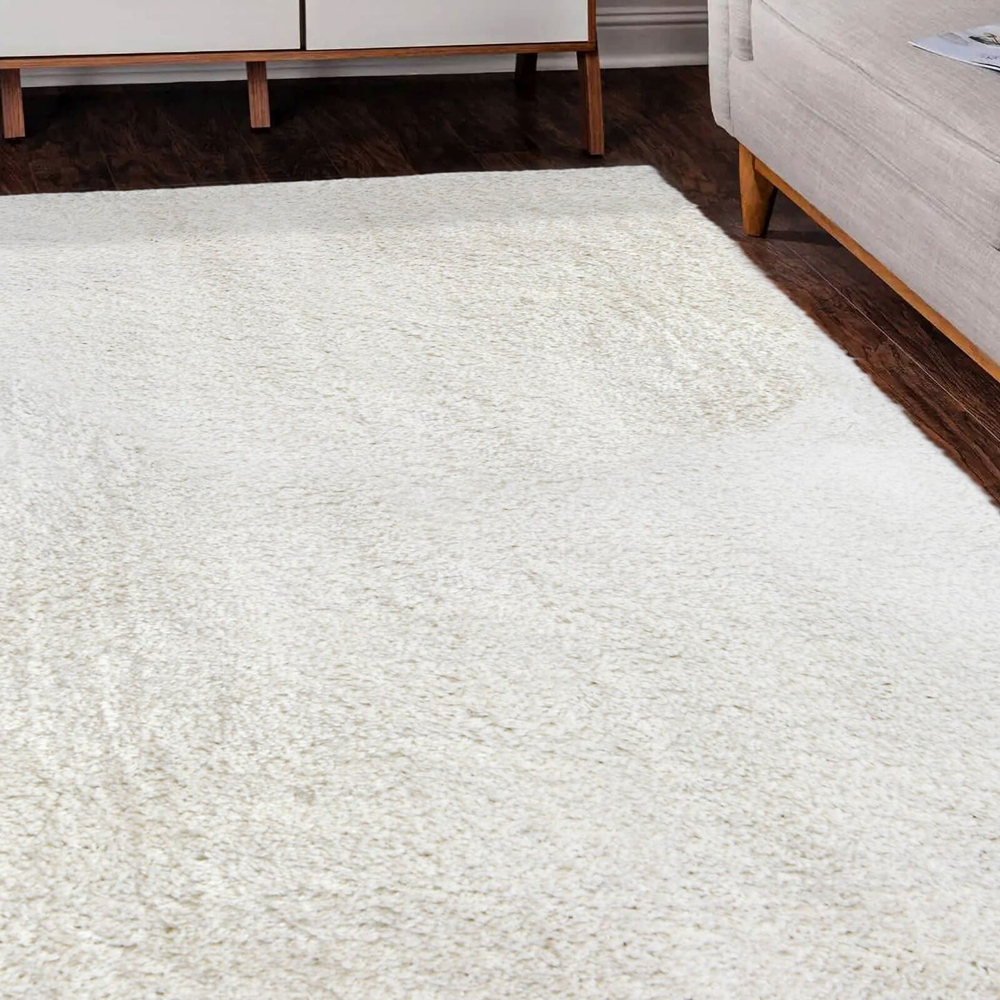 Snug Ivory Plain Rug