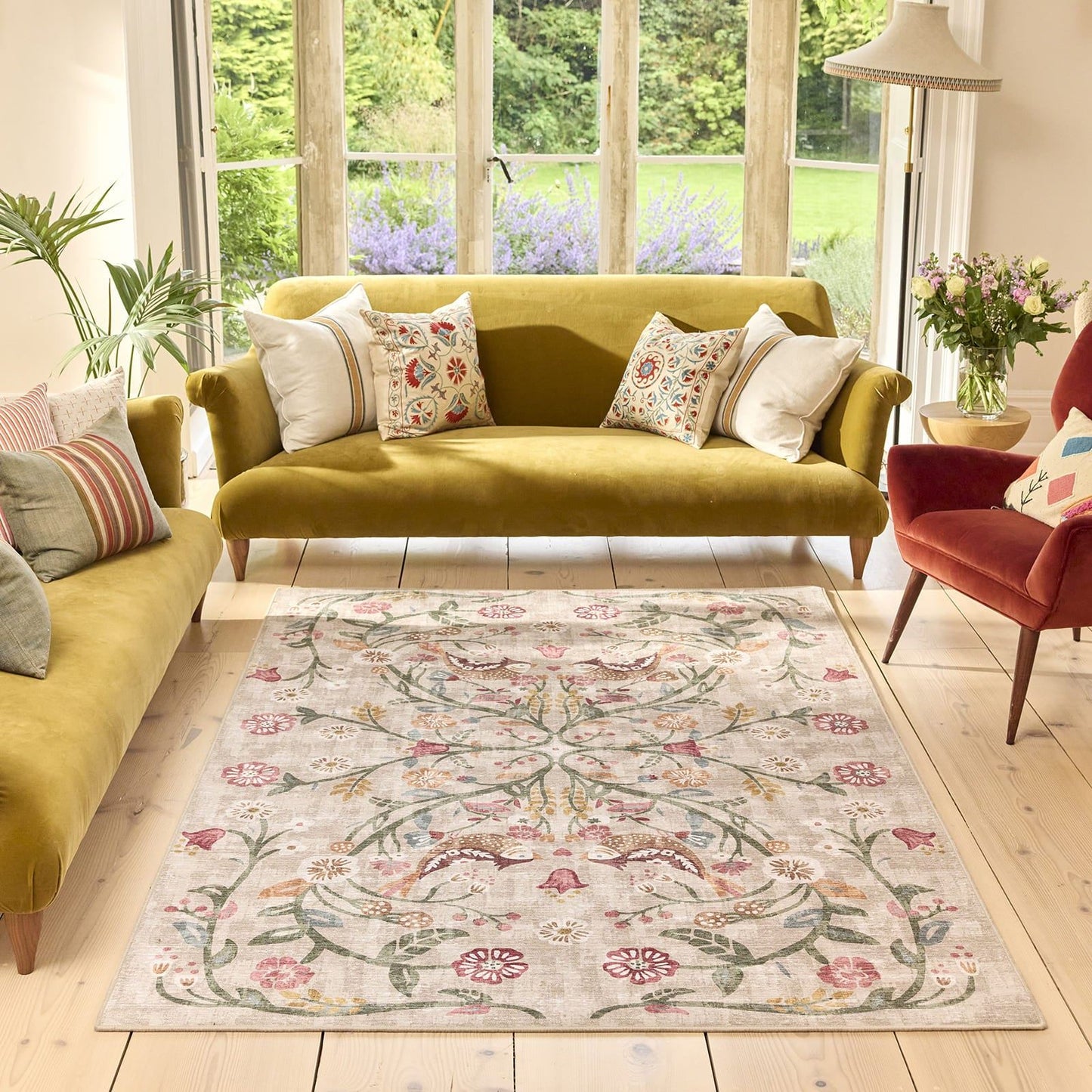Hug Rug Eco-Washable Heritage Garden Rug