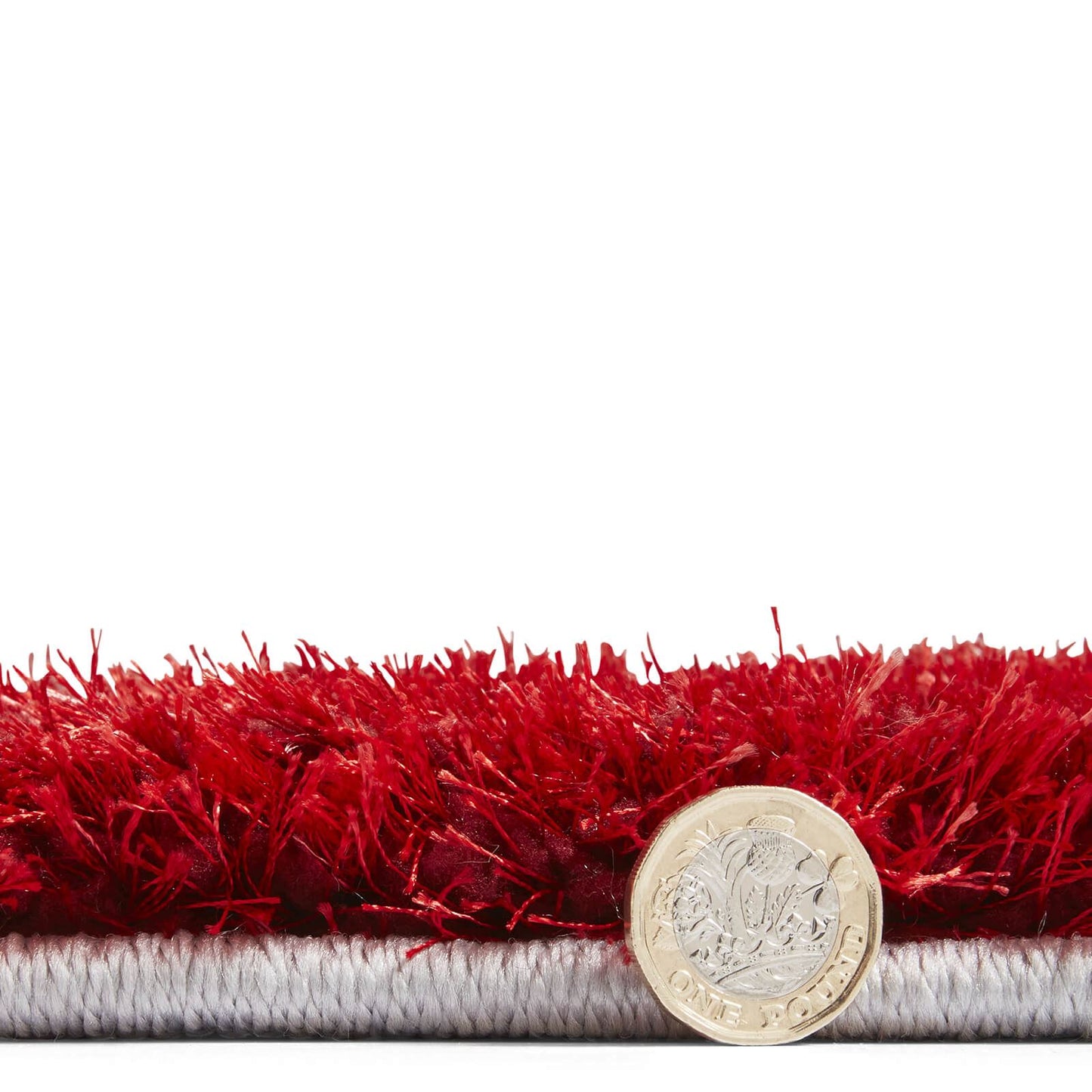 Olympia 2239 Grey/Red Shaggy Rug