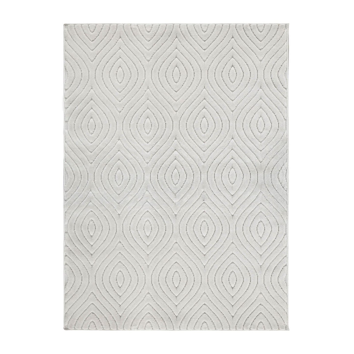 Malmo Tear Drop White Rug