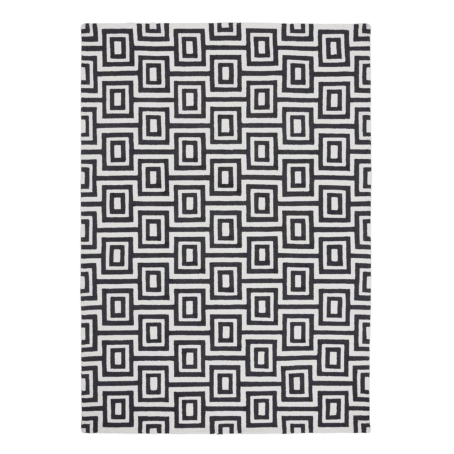 Origins Labyrinth Black White Rug